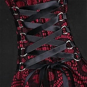 preiswerte Oberteile-Retro Vintage Punk &amp; Gothic Mittelalterlich Korsett Maskerade Hexe Gothic Mädchen Spitze Kostüm Damen Fantasie Steampunk Walpurgisnacht Karneval Maskerade Party / Abend Erwachsene Korsett
