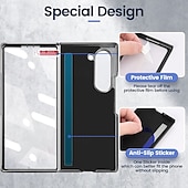 baratos Capa Samsung-telefone Capinha Para Samsung Galaxy Dobra Z 7 Dobra Z 6 Z Fold 5 Z Fold 4 Z Fold 3 Capa traseira Suporte para Alianças Proteção de corpo inteiro Retro TPU Couro PU