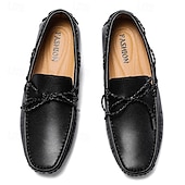 halpa Miesten loaferit ja nauhattomat kengät-Ruskeat mokkasiinit miehille – klassiset slip-on-kengät käsin ommelluilla yksityiskohdilla, sopivat sekä rentoon että juhlavaan käyttöön
