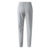 preiswerte Gerade Bein-Herren Jogginghose Hose Faltenhose Waffelhose Tasche Elastischer Bund Kordelzug Einfach Komfort Sport im Freien Täglich Mode Lässig Schwarz Weiß Mikroelastisch