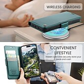 levne Pouzdra pro iPhone-telefon Carcasă Pro Apple AirTag iPhone 16 15 14 Pro Max Plus iPhone 16e Flip Cover Ochrana celého těla Stojánek Slot pro kartu TPU PU kůže
