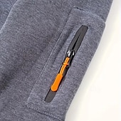 billiga Taktisk huvtröja-Herr Huvtröja Huvtröja med dragkedja Huvtröja i fleece Taktisk hoodie Svart Marinblå Kaki Ljusgrå Mörkgrå Huva Slät Dragkedja Ficka Ledigt Dagligen Sport &amp; Utomhus Polyester Streetwear Häftig