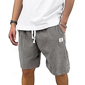 economico Pantaloncini casual-Per uomo Shorts Pantaloncini Estivi Pantaloncini casual Pantaloncini di velluto a coste Tasca Elastico in vita Coulisse Semplice Comodità Traspirante Corto All&#039;aperto Vacanza Canotta sportiva Casual
