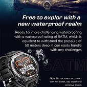 abordables Relojes inteligentes-Reloj inteligente deportivo con linterna y luz ultravioleta, resistente al agua hasta 5 ATM, Bluetooth, llamadas, para Huawei y Xiaomi, 2025