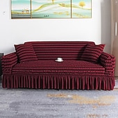 cheap Sofa Cover-3D Bubble Lattice Elegant Stretch Sofa Cover Loveseat Cover Couch Cover Spandex Elastic Sofa Slipcover Protector with Skirt