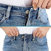 cheap Arts, Crafts &amp; Sewing-12pcs Adjustable Jeans Button Extenders, Waistband Button Enlargers for Men and Women, Pants Waist Extension Accessories