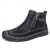 abordables Bottines-Bottines zippées faites main pour hommes pour un confort quotidien – bottes de marche décontractées de style vintage pour les voyages d&#039;automne et les aventures urbaines