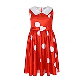 levne Šaty-Retro 50. léta Rockabilly Polední Šaty na šaty Flare šaty Větší velikosti S páskem Puntíky A-Linie Dámské Dovolená Čajový dýchánek Retro tematická párty Dospělé Šaty Pásek Jaro léto