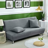 baratos Capa do sofá futon.-Capa de sofá-cama sem braços em tecido jacquard à prova d&#039;água, decoração de ano novo, capa protetora elástica para banco