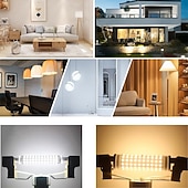 olcso LED-es kukoricaizzók-R7s 118 mm-es LED-izzók 78 mm-es 220 V-os kétvégű, J típusú reflektor, szabályozható fényerejű 5 W-os, 9 W-os tájképi világításhoz, állólámpákhoz, 2 db-os