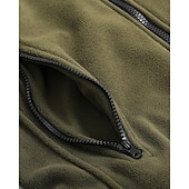 billiga Fleece &amp; 3 i 1-jackor-Herr Fleece-jacka Utomhus Termisk Varm Vandringskläder Vandringskläder Vinter Höst Överdelar Camping / vandring / grottforskning Löpning Svart Armégrön Grå