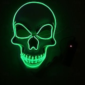 ieftine Măști-Schelet Craniu Halloween Mască Mască LED Infricosator Strălucitor în Întuneric Aprinde LED-ul Adulți Bărbați Pentru femei Unisex Halloween Carnaval Performanță Petrecere Costume de Halloween ușoare