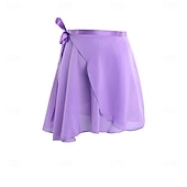 voordelige Balletkleding-Volwassen balletdansrok, elastische taille chiffon halve rok met lintstrik, ideaal voor de training &amp;balletopleiding
