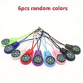 abordables Équipement de Camping-6 mini boussoles étanches avec cordons réglables - 10 options de couleurs, conception durable pour la randonnée, le camping, l&#039;exploration - cadeau de plein air idéal pour les aventuriers, équipement