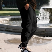 economico Carico-Per uomo Pantaloni sportivi Pantaloni da tuta Joggers Pantaloni da Tuta Cargo Tasca Elastico in vita Coulisse Semplice Comodità Sport all'Aperto Quotidiano Moda Casual Verde militare Nero