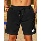 preiswerte Lässige Shorts-Herren Shorts Sommershorts Freizeitshorts Cordshorts Tasche Elastischer Bund Kordelzug Einfach Komfort Atmungsaktiv Kurz Outdoor Sport Klassisch Lässig Schwarz Weiß Mikroelastisch