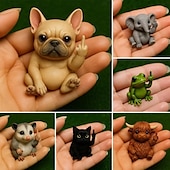 cheap Statues-Funny Middle Finger Animal Resin Statue 8*6*6cm, Novelty Garden Figurine for Desk, Tabletop, Yard or Shelf Decoration