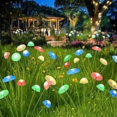 halpa Ulkovalaisimet-2 kpl aurinkokennolla toimivia sienipuutarhavaloja 6 lediä aurinkokennolla toimivia meduusavaloja ulkokäyttöön vedenpitäviä tulikärpäsen keinuvaloja puutarhan pihapolulle joulujuhlien koristeluun