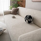 abordables Funda de sofá-Funda de sofá de vellón tejido jacquard de 1 pieza: elástica y antideslizante, adecuada para sofás de 1/2/3/4 plazas, para atar en salas de estar cerradas, dormitorios y decoraciones de oficina en