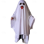 olcso Szellemek és Aratók-Fehér Lepedő Szellem Halloween Pelerin / köpeny Jelmez Borzalom Ijesztő jelmez Gyermek Felnőttek Uniszex Mindszentek napja Farsang Teljesítmény Parti Egyszerű Halloween jelmezek Kiöltözik