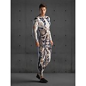 abordables Déguisements de couple et de groupe-Crâne squelette cyborg robot body Halloween groupe couples costumes corps entier combinaison effrayant costume hommes femmes garçons enfants adultes performance fête club Halloween carnaval jour des
