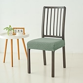 olcso Étkezőszék huzat-1/4/6 db-os jacquard széküléspárna csúszásgátló huzat, nyújtható és levehető ülésvédő, csúszásgátló bútorhuzat étkezőbe, irodába vagy otthoni használatra