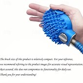 abordables Soins et soutien aux animaux-Outil de bain pour chevaux 5 en 1 et brosse douce, brosse polyvalente pour chevaux avec buse de tuyau d&#039;arrosage, outil de massage pour toilettage de chevaux adapté aux bovins, chevaux, moutons, etc.