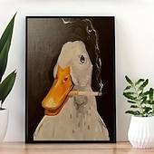 abordables Hasta 30 $-1pc Duck Fun Illustration Poster Creative Idea Poster Wall Art Wall Decor Canvas Art Wall Art Painting Canvas Wall Art For Living Room Bedroom Painting Decor No Framed