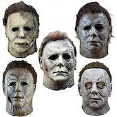 cheap Wearables &amp; Dress-Up-Halloween Michael Myers Mask for Adults, Realistic Scary Costume Latex Face Mask, Horror Movie Killer Cosplay for Halloween Party Props