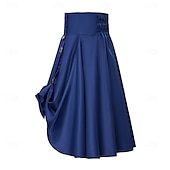 ieftine Pantalonii-Retro / vintage Medieval Renascentist Lung Fustă Pentru femei Halloween Mascaradă Tematica Târgul Renașterii Festival Adulți Fustă