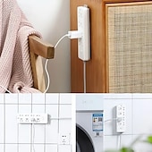 economico Organizzazione spazi-Supporto per presa adesivo senza foratura da 4 pezzi, staffa di fissaggio per multipresa autoadesiva, organizer per prese senza foratura per router, prolunga e gestione cavi