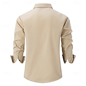 cheap Men&#039;s Button Down Shirts-Men&#039;s Shirt Dress Shirt Button Down Shirt Non Iron Shirt Button Up Shirt Color Block Wedding Daily Light Blue Black White Light Green Long Sleeve Collar Spring &amp;  Fall All Seasons Clothing Apparel