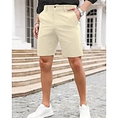 ieftine pantaloni scurți de lucru-Bărbați Pantaloni scurti de rochie Pantaloni scurți Burmuda Pantaloni scurți de lucru Buzunar Simplu Confort Respirabil Lungimea genunchiului În aer liber Afaceri Modă Casual Negru Bleumarin