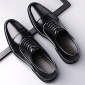 economico Formale-scarpe eleganti oxford marroni da uomo – design classico con punta a punta per lavoro, ufficio ed eventi formali
