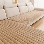 baratos Cortinas &amp; Cortinados-Capas de sofá de flanela acolchoada, protetores de móveis macios e duráveis, adequados para todas as estações, adequados para cães e gatos, laváveis à máquina, adequados para quarto, sala de estar,