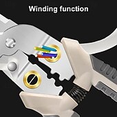 preiswerte Handwerkzeuge-6-in-1-Multifunktions-Abisolierzange, Elektrowerkzeug in Industriequalität, professionelle 7-Zoll-Zange zum Schneiden, Abisolieren, Crimpen, Biegen von Drähten und Kabeln