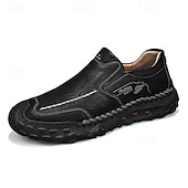 billiga Slip-ons och loafers till herrar-herrloafers i mjuk konstläder – halkfria promenadskor för vardagskomfort och bilkörning