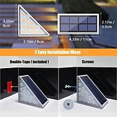 abordables Éclairage au sol-Lumières de Marche Solaire 2/4 Pcs Extérieures 13LEDs Lumières de Marches Solaires IP65 Étanches Lumières de Jardin pour Escaliers Pas de Patio Porte Avant Éclairage Décoration pour Halloween