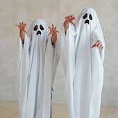 olcso Szellemek és Aratók-Fehér Lepedő Szellem Halloween Pelerin / köpeny Jelmez Borzalom Ijesztő jelmez Gyermek Felnőttek Uniszex Mindszentek napja Farsang Teljesítmény Parti Egyszerű Halloween jelmezek Kiöltözik