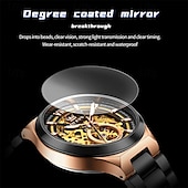 abordables Relojes mecánicos-El nuevo reloj de negocios esqueletizado para hombre de la marca Olevs, resistente al agua, luminoso, moderno y moderno, reloj mecánico totalmente automático, reloj de pulsera deportivo informal para