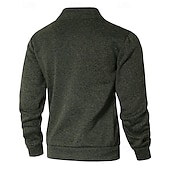levne Základní mikiny_-Pánské Mikina Celorozepínací mikina Černá Armádní zelená Námořnická modř Světle šedá Tmavě šedá Stojáček Bez vzoru Kapsy Sporty a outdoor Denní Dovolená Polyester Šik ven Základní Na běžné nošení