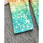 halpa 3D yksisarvinen mekko-Tyttöjen 3D Yksisarvinen Mekko Pitkähihainen Kesä Kevät Loma Päivittäin Pyhäpäivä Prinsessa Kaunis Makea Lapset 4-12 vuotta Rento mekko A linjainen mekko Polvipituinen Normaali