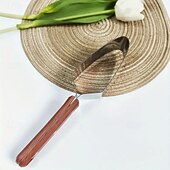 お買い得  キッチン用品＆小物-三角形の刃が付いたステンレス製のメロンスライサー、人間工学に基づいた木製ハンドルのフルーツカッター、スイカ、カンタロープなどに適した丈夫で安全なキッチンツール