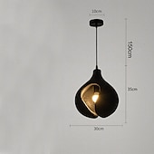 economico Luci a sospensione-Lampadario a sospensione in metallo in stile moderno, paralume per lampada a sospensione con personalità creativa, apparecchi di illuminazione per la decorazione della camera da letto e del soggiorno