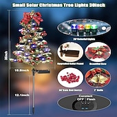 cheap Decorative Lights-Solar Christmas Tree 1 Pack, Lights Decorations, Outdoor Waterproof Christmas Decorations Tree Lights for Garden/Patio/Lawn/Yard, Ornament