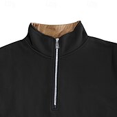 abordables sudaderas de lana-Hombre Sudadera Sudadera con cremallera Sudadera con capucha de lana Negro Vino Color Camello Gris Claro Gris Oscuro Cuello Mao Plano Cerrar Retazos Cremallera de un cuarto Deporte Casual Diario Ropa