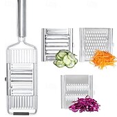 preiswerte Küchenutensilien &amp; Gadgets-Multifunktionaler Gemüseschneider, manueller Edelstahlschneider für Kartoffeln, Karotten und Gurken, vertikale Küchenreibe zum Raspeln, Schneiden und Hacken, einfach zu verwendendes Werkzeug