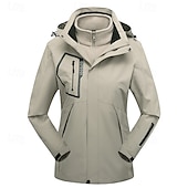 cheap Fleece &amp; 3 in 1 Jackets-Women&#039;s Hiking 3-in-1 Jackets Ski Jacket Hiking Fleece Jacket Winter Outdoor Thermal Warm Windproof Lightweight Wear Resistance Outerwear Winter Jacket Trench Coat Skiing Fishing Climbing Black Ivory