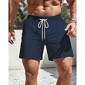 economico Pantaloncini casual-Per uomo Shorts Pantaloncini Estivi Pantaloncini casual Tasca Elastico in vita Coulisse Semplice Comodità Traspirante Corto All&#039;aperto Vacanza Canotta sportiva Casual Nero Bianco Micro-elastico
