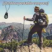 abordables Équipement de Camping-6 mini boussoles étanches avec cordons réglables - 10 options de couleurs, conception durable pour la randonnée, le camping, l&#039;exploration - cadeau de plein air idéal pour les aventuriers, équipement